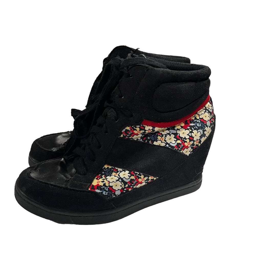 COPY - Charlotte Russe floral sneakers wedge heel size 7